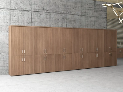 Armadio per Ufficio Forma in melaminico finitura Noce di Compir