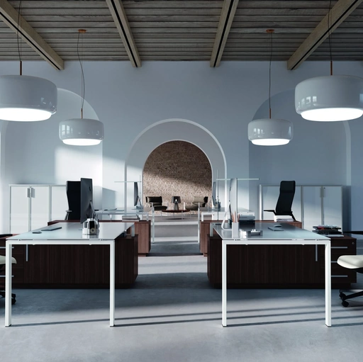 Scrivania Operativa Stratos Vetro di Compir