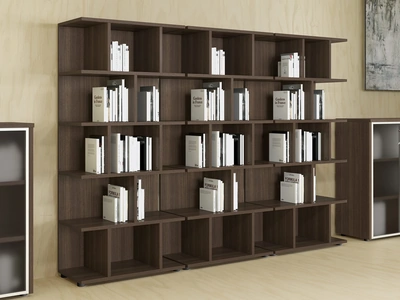 Mobile Ufficio Libreria componibile Forma in melaminico finitura Samui di Compir