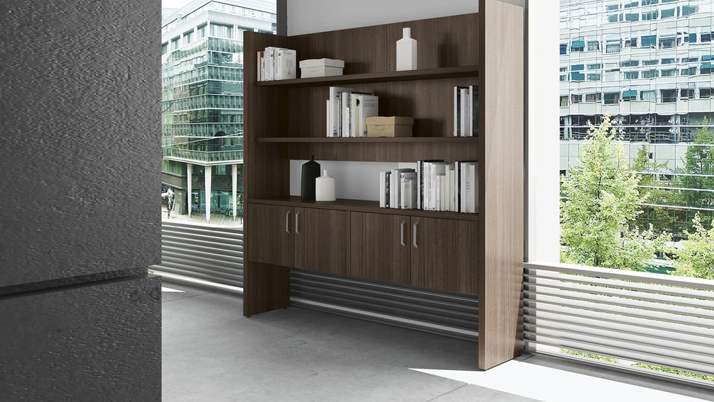 Mobile Ufficio Libreria a muro Forma di Compir