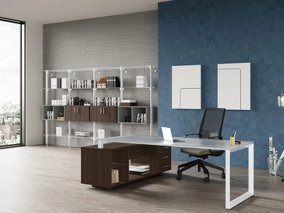 Libreria Stratos Plus in metallo Bianco di Compir