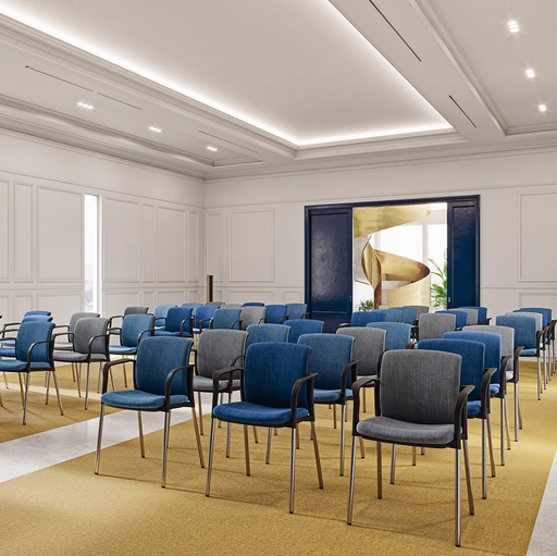 Seduta Ospiti Link in tessuto imbottito di Compir