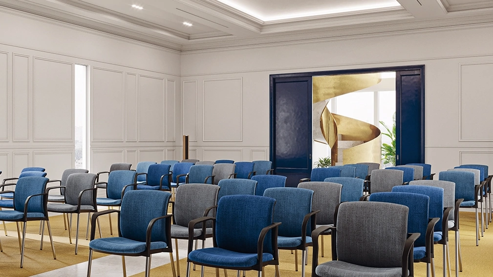 Seduta Ospiti Link in tessuto imbottito di Compir