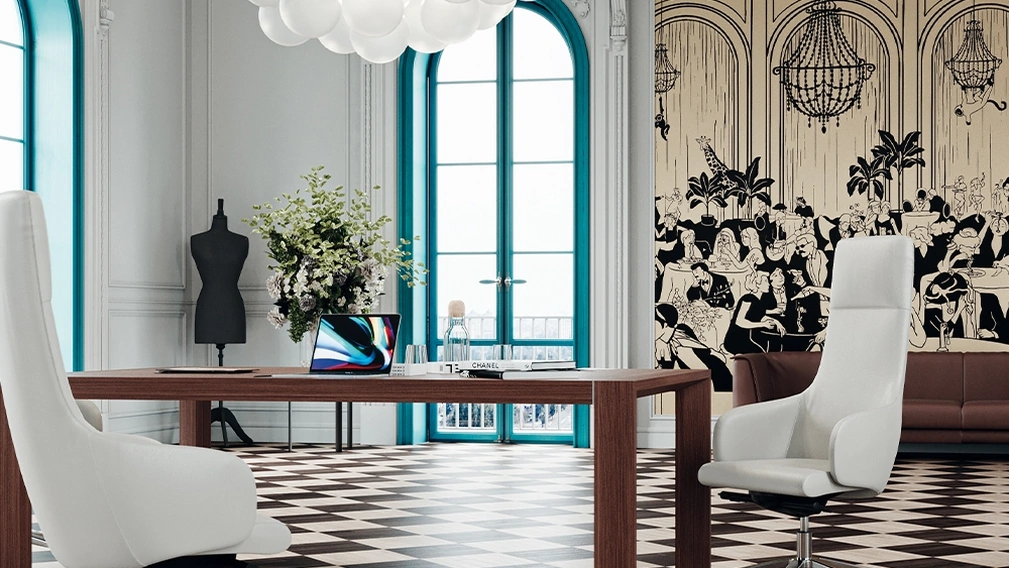 Poltrona Direzionale Naxos in ecopelle di Compir