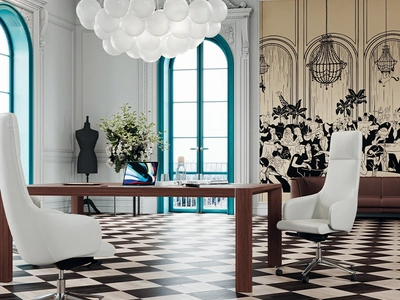 Poltrona Direzionale Naxos in ecopelle di Compir