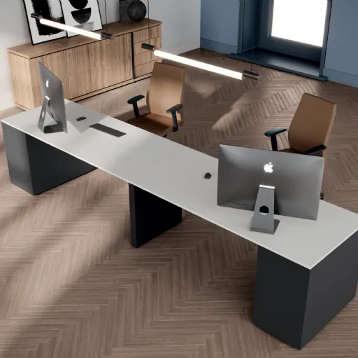 Scrivania Operativa Loft 08 in laccato opaco di Colombini Office