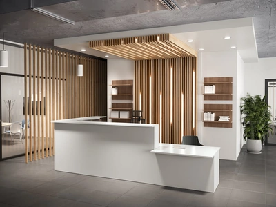 Mobile Ufficio Reception finitura Bianco di Compir