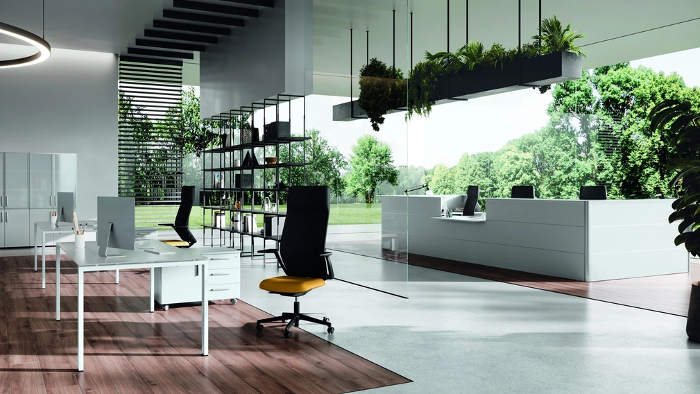 Mobile Ufficio Reception Stratos Bianca di Compir