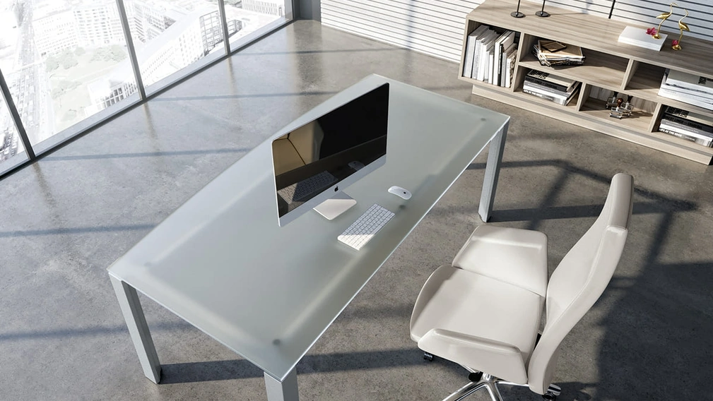 Scrivania Direzionale Cubo Vetro di Compir