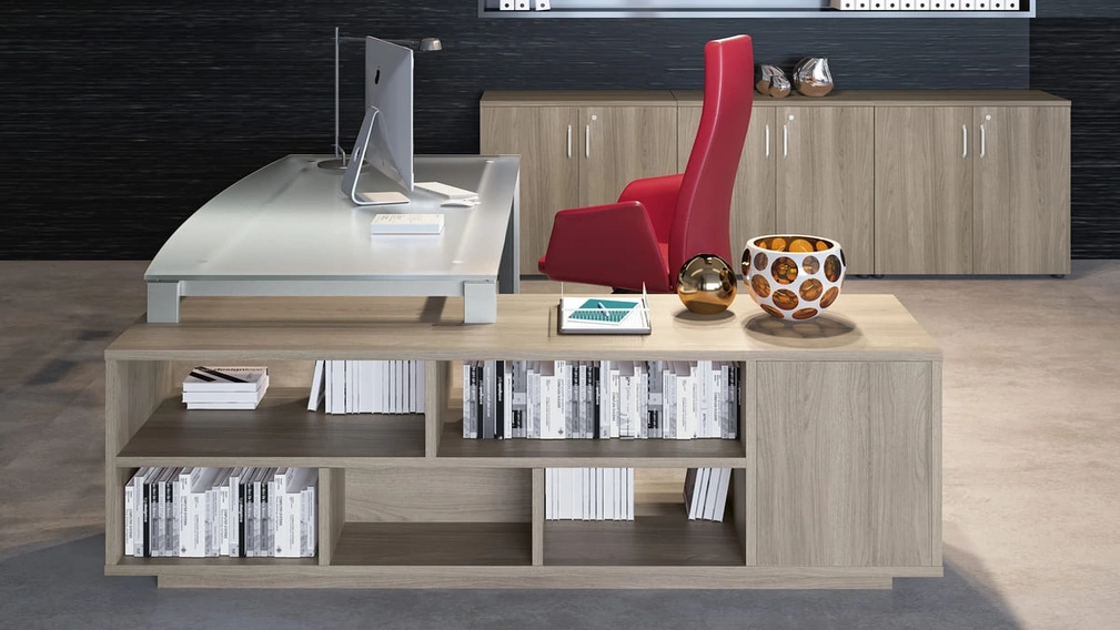 Scrivania Direzionale Cubo Vetro di Compir