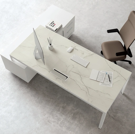 Scrivania Direzionale Eos effetto marmo di Compir