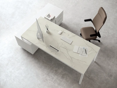 Scrivania Direzionale Eos effetto marmo di Compir