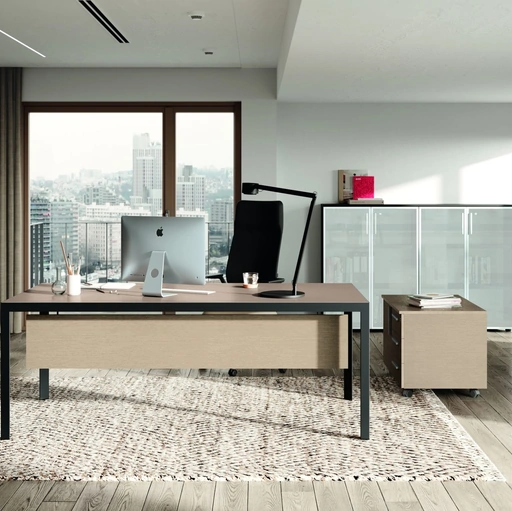 Mobile Ufficio Scrivania Direzionale Eos effetto Legno di Compir