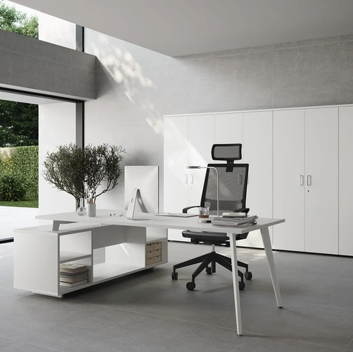 Scrivania Direzionale Rhea Bianca di Compir