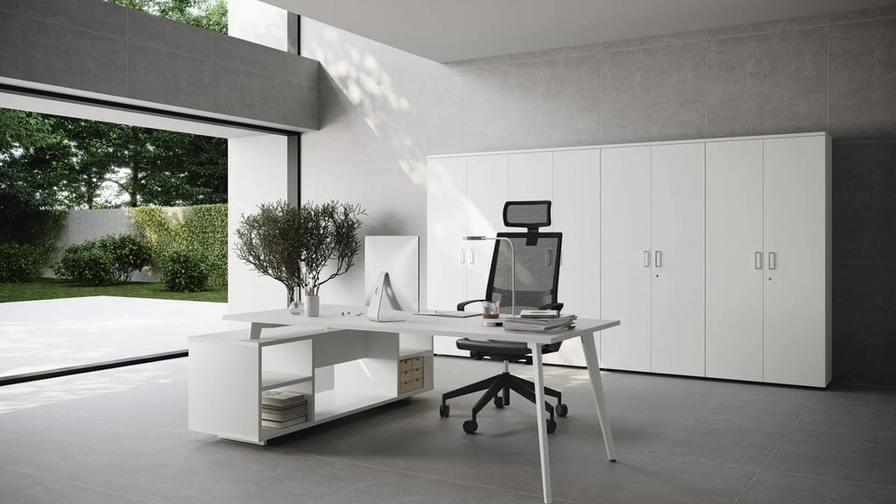 Scrivania Direzionale Rhea Bianca di Compir