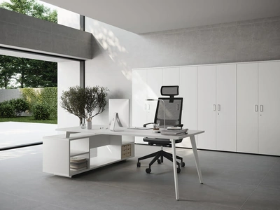 Scrivania Direzionale Rhea Bianca di Compir