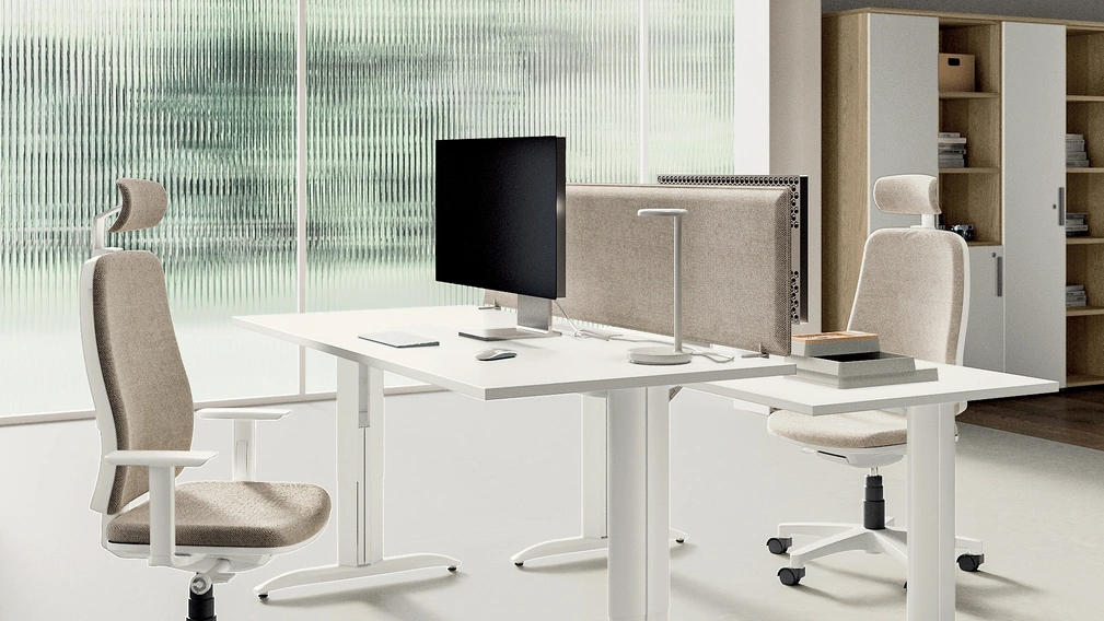 Scrivania Operativa Derby Bianco di Compir