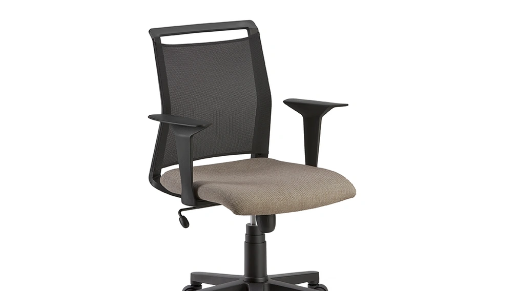 Seduta Operativa Nur con schienale in tessuto a rete e seduta in tessuto imbottito di Compir