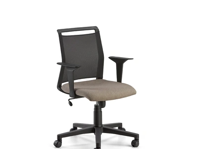 Seduta Operativa Nur con schienale in tessuto a rete e seduta in tessuto imbottito di Compir