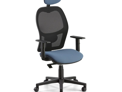 Seduta Operativa Vegas con schienale in tessuto a rete e seduta in tessuto imbottito di Compir