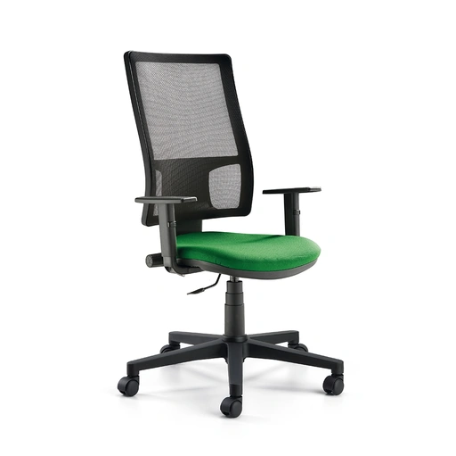 Seduta Operativa Wing con schienale in tessuto a rete e seduta in tessuto imbottito di Compir