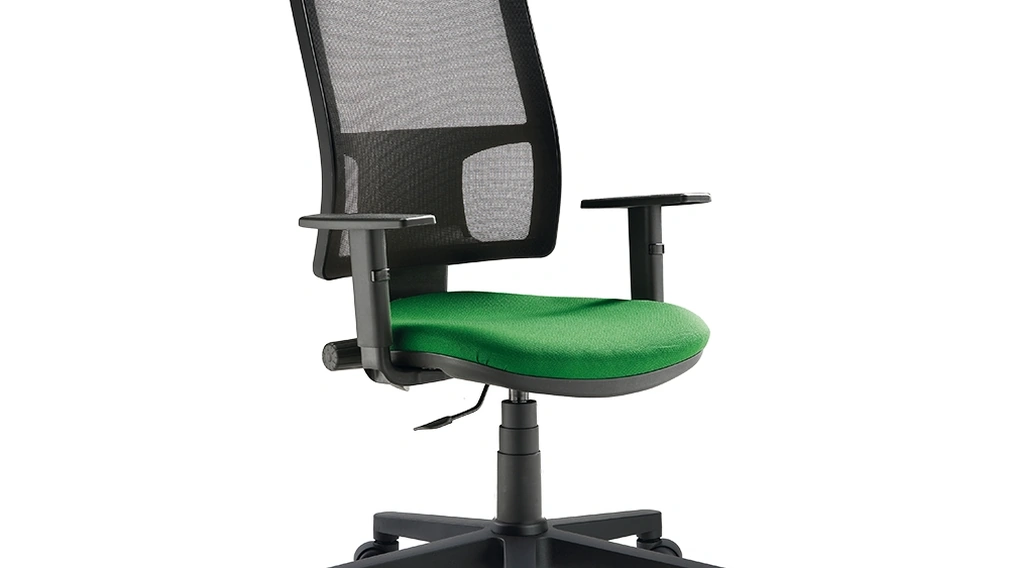 Seduta Operativa Wing con schienale in tessuto a rete e seduta in tessuto imbottito di Compir