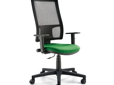 Seduta Operativa Wing con schienale in tessuto a rete e seduta in tessuto imbottito di Compir