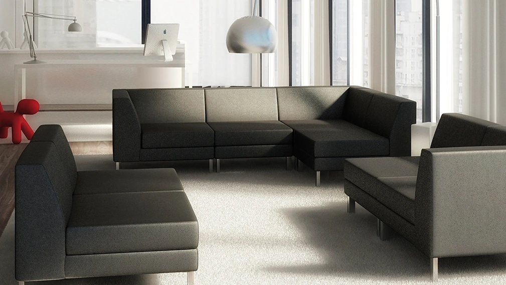 Divanetti in tessuto imbottito Sintonia di Compir