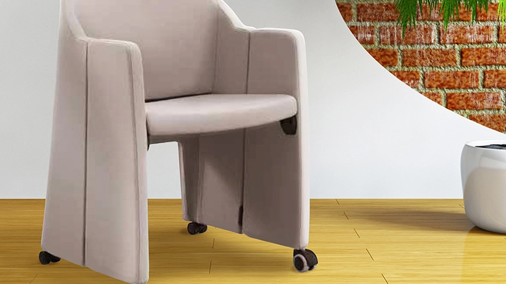 Poltroncina a pozzetto in tessuto imbottito Square di Compir